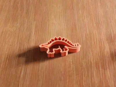 Dinosaur Stegosaurus Cookie Cutter STL File - 136 3D print model