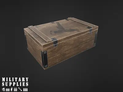Military Supplies Pack - Small Gun Box Low-poly 3D model