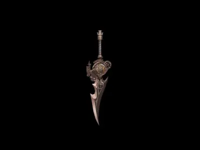 Steampunk Dagger 3D model