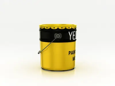 Metal Paint Bucket Mockup  3D model