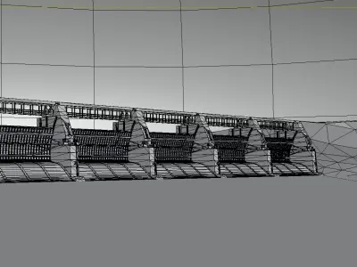 Water Dam Low-poly 3D model purchase