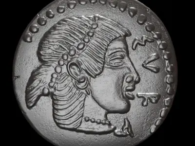 Octopus Coin-Silver Litra 3D print model