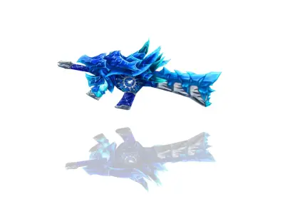 Frozen Bone Rifle Low-poly 3D model