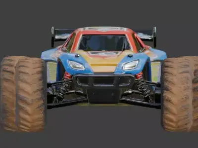 Stylized Racing Rally Buggy 3D Model Low-poly 3D model