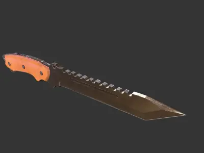 Steel Eagle Knife 107D with Sheath  Low-poly 3D model