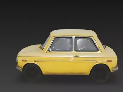 Vintage 70s Classic Compact 3d model Low-poly 3D model