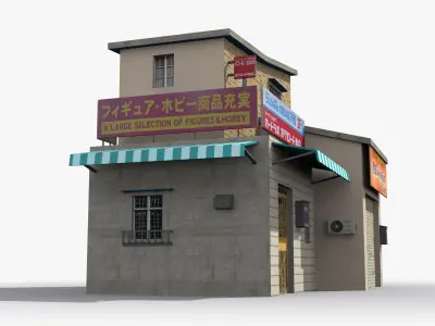 Japanese House x19 Low-poly 3D model