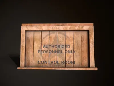 Wooden Crate-8 Low-poly 3D model