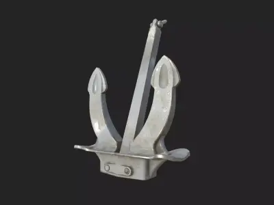 PBR 3D Model Props - Old Ship Anchor 3D model