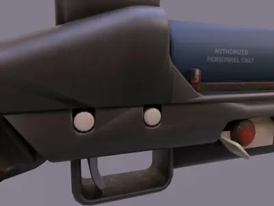 Railgun Heavy Riffle Lowpoly Low-poly 3D model