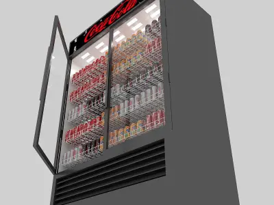 Market Refrigerator Low-poly 3D model