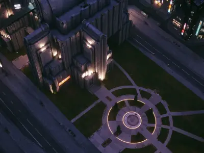 Cyberpunk City Station 3D model