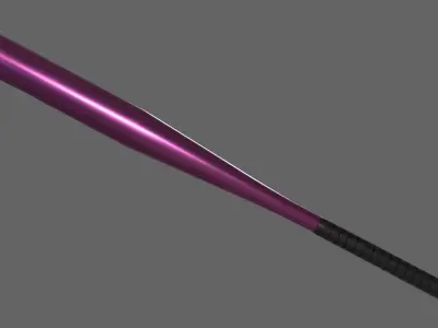 PBR Baseball Bat Pink Low-poly 3D model