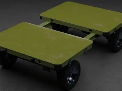 Transport cart Low-poly 3D model