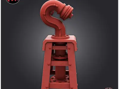 Industrial Fire Hydrant 3D print model