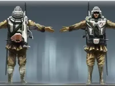 Army modling Low-poly 3D model