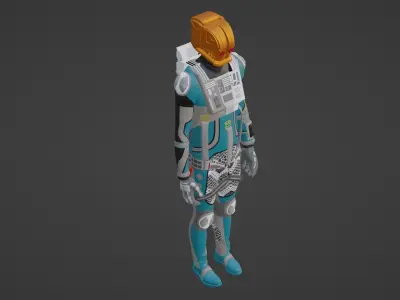 Robot Soldier - Assault Soldier Low-poly 3D model 14