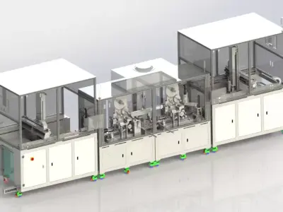Mobile phone filming assembly line 3D model
