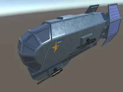 Spaceship Patriot Type 1 Free low-poly 3D model