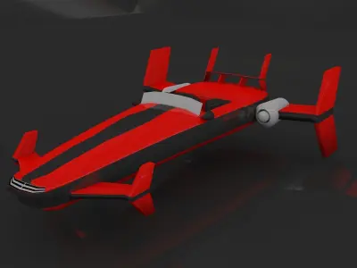 flying car 3D model by lgmaglantay
