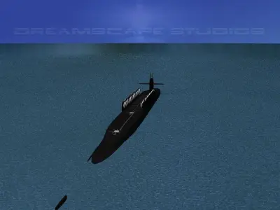 Ohio Class USS Maine SSBN-741 3D model
