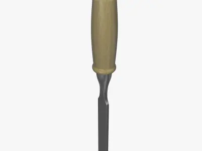 Chisel woodworking tool 3D model