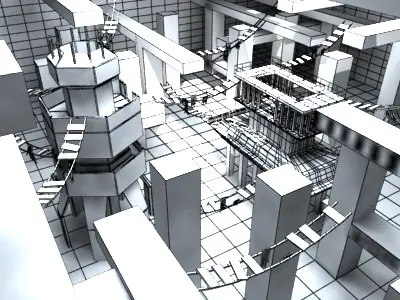 Escalation maze Free 3D model