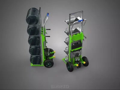 ELECTRIC MOTOR WATER BOTTLE GALLON JUG HANDTRUCK CART TROLLEY 2 3D model