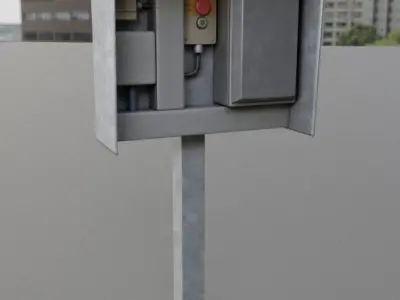 Sludge Pump Control Panel - Schlammpumpen Bedienfeld 3 Low-Poly Low-poly 3D model