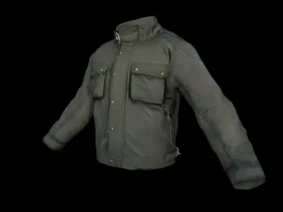 jacket military Low-poly 3D model