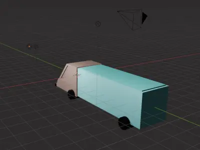 3d model truck stylish Free low-poly 3D model