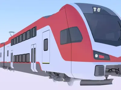 American doubledeck trains II 3D Model Pack