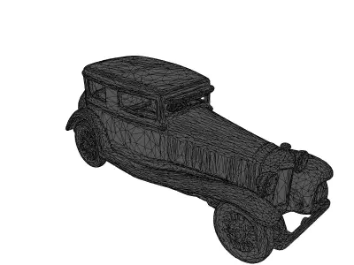 Antique Weathered Classic Car Model 3D model
