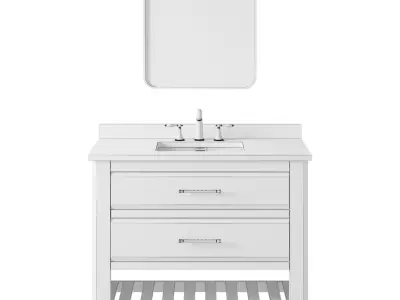 OVE Norris 42 Rustic Almond Latte Vanity 3D model