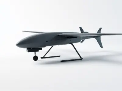 Hermes UAS Model with Aerodynamic Aesthetic Low-poly 3D model
