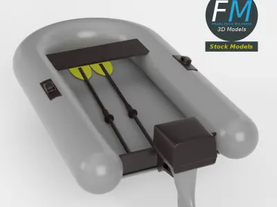 Inflatable boat base mesh 3D model
