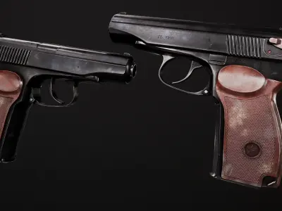 PM Pistol Low-poly 3D model Low-poly 3D model