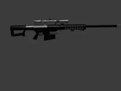 Free Mid Poly sniper rifle Free 3D model