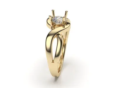 solitaire with ring sizes  8 part S101 3D print model