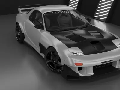 Rx7 FD custom bodykit Low-poly 3D model