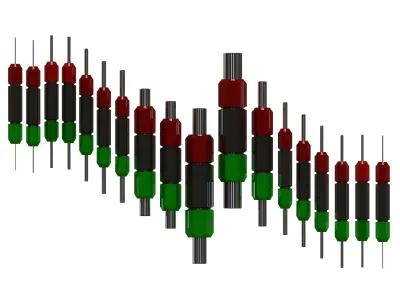 Reversible Type Plug Gauge Set for Measuring Range  Up to 22 mm 3D model