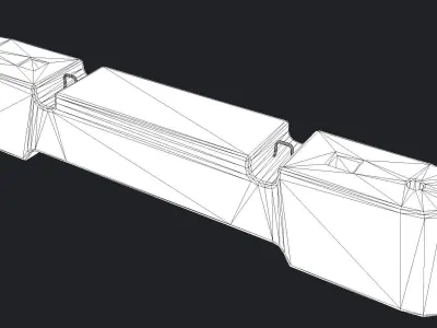Concrete Barriers PBR  Low-poly 3D model