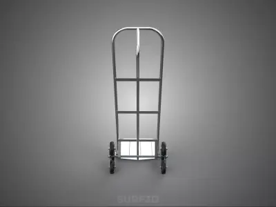 LOOP P HANDLE SHAPE STAIR CLIMBER HAND TRUCK CART SIX WHEEL LIFT 3D model