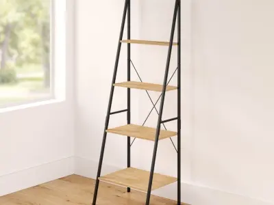 Almanzar Steel Ladder Bookcase - 3 colour 3D model