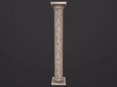Antique Column 3D Model Low-poly 3D model