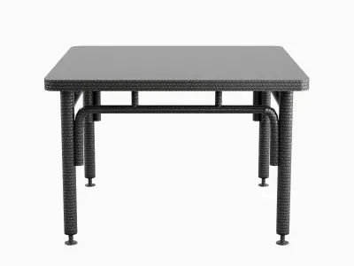 Metallic Table 01 Low-poly 3D model