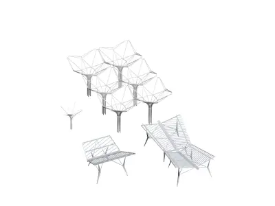 Futuristic Eco Energy Installation 3D model