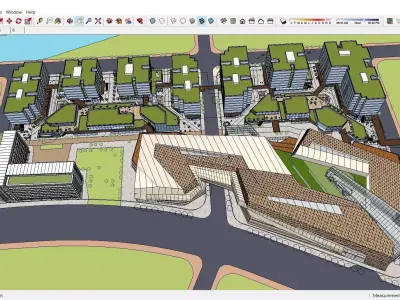 Sketchup Commercial Office Complex 229 3D model