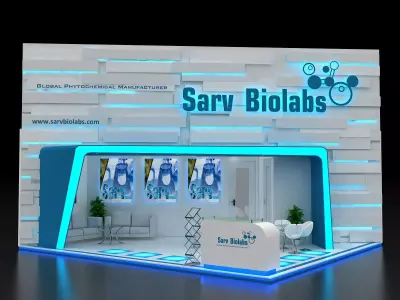 Exhibition Stall size 7x6Mtr Two Side Open 3D model  3D model