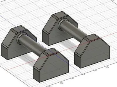 Wooden Push-Up Bar Free 3D print model